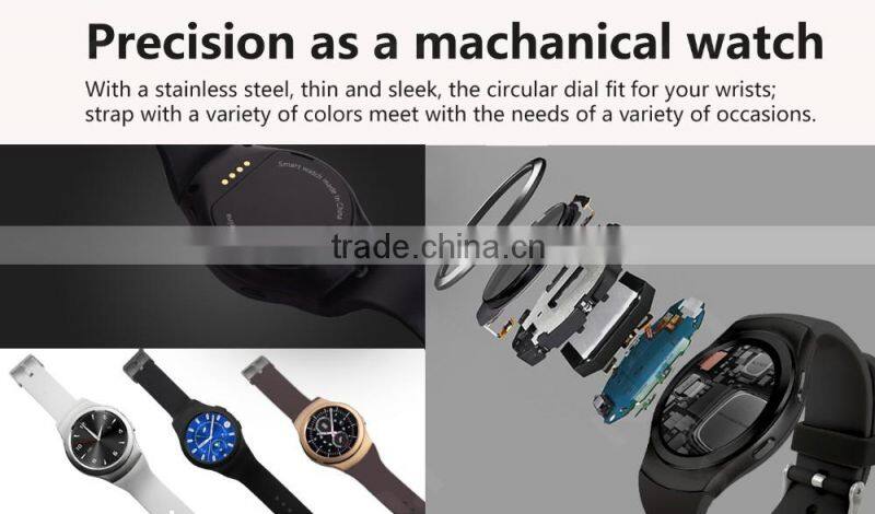Waterproof Heart Rate Monitor Bluetooth Smartwatch SIM Card NFC Smart Watch for IOS Android System Smartphones Silver