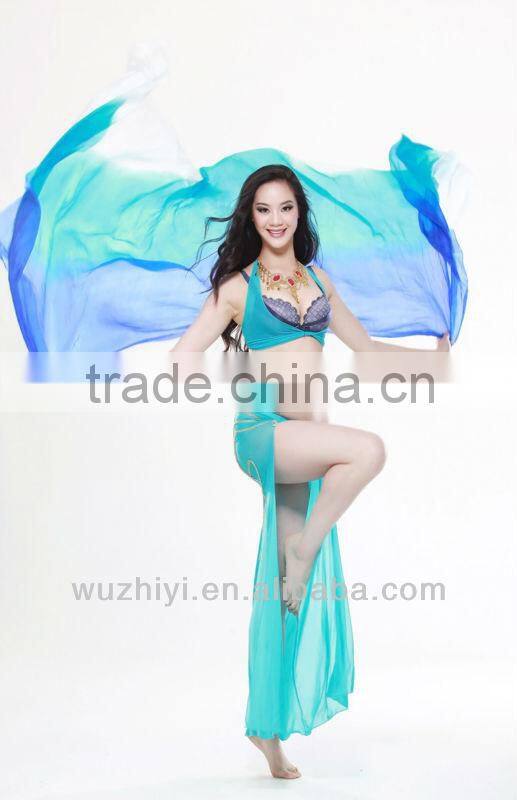 Belly Dance Silk Fan Veil, New Sexy Belly Dance Silk Veil, Performance Fancy Silk Veil (SJ018)