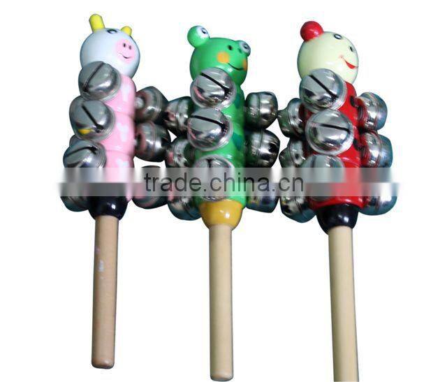 Multi colour wooden baby rattles