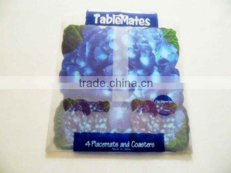 plastic placemat and coaster set