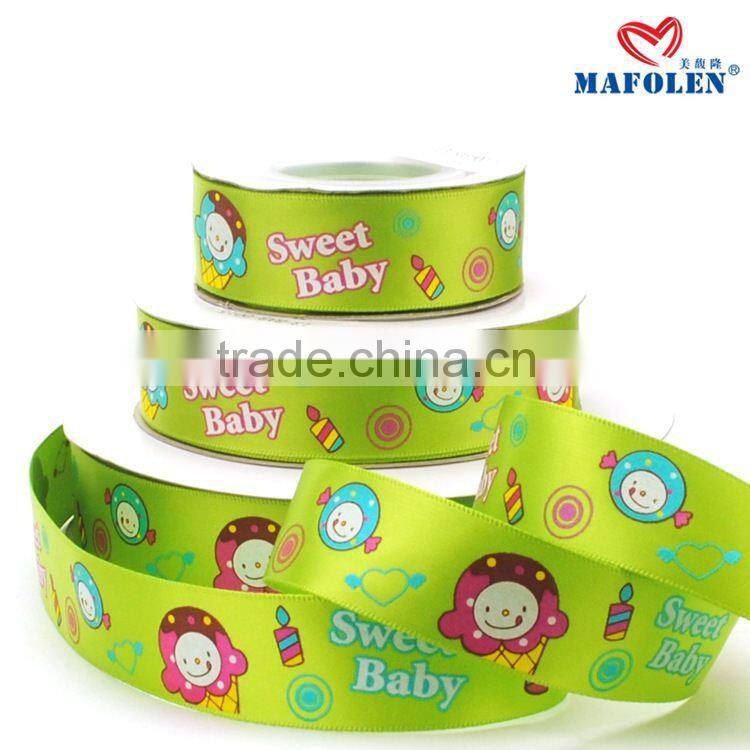 printed lovely cartoon decoration satin ribbon