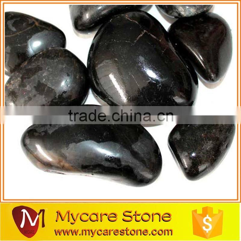 Polished white pebble stone river stone for park