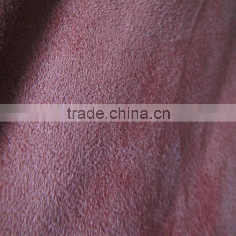 Sea Island and Polyester Suede Knitted Textile Fabric