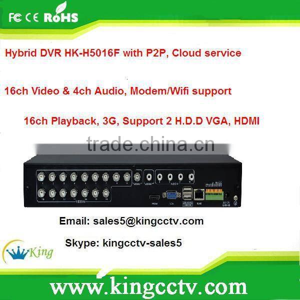 16ch Cheap Hybrid video capture h 264 HK-H5016F