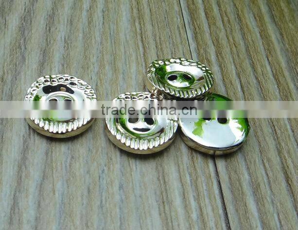 factory wholesale sliver plating plastic sewing button