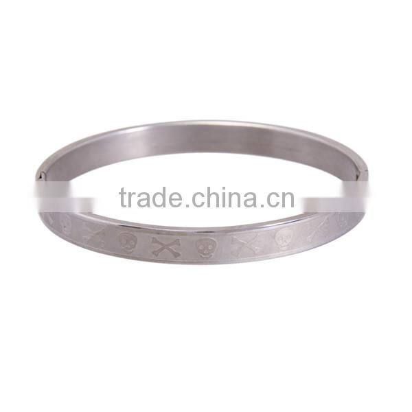 2014 Friendship Stainless Steel Plain Punk Metal Bracelet