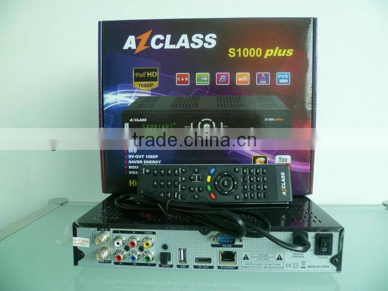AZclass S1000 PLUS STB with Full HD 1080P + Multi CAS + VFD Display,free IKS NAGRA3 digital receiver