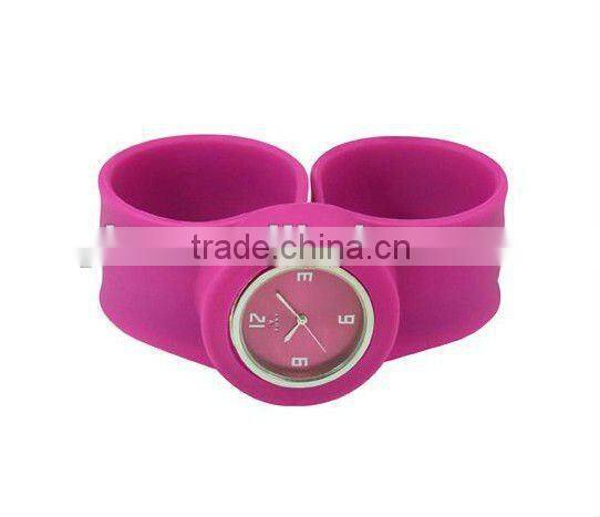 2015 hot sale silicone slap watch
