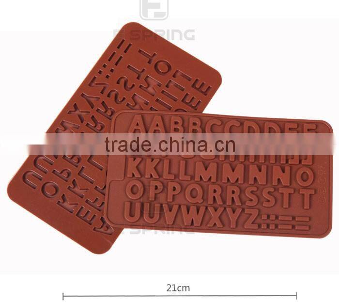 High Quality Chocolate Fondant Cake Decorate Silicone Alphabet Trays Mold