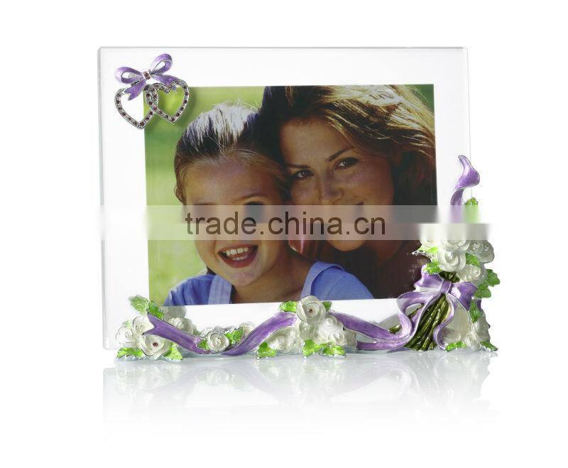 RORO Forever Love rose crystal glass enamel photo frame picture frame home furniture matching