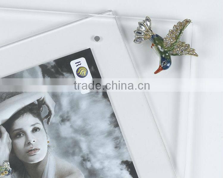 RORO Happy iris crystal glass enamel photo frame picture frame