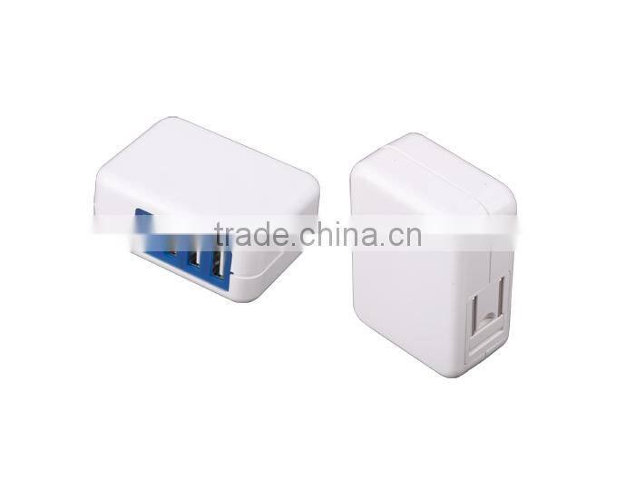 Shenzhen Manufacturer Foldable 4 USB Power Adapter 230V 5V 1A