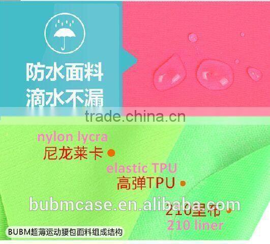 Light Green Fashionable BUBM Outdoor Sport Waist Bag Shenzhen Resilient Wholesale Waterproof and Breathable Running Waist Bags