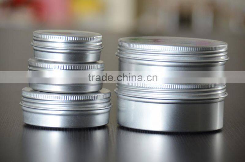 china supplier hair aluminum box cream jar 10ML 30ML 50ML 60ML