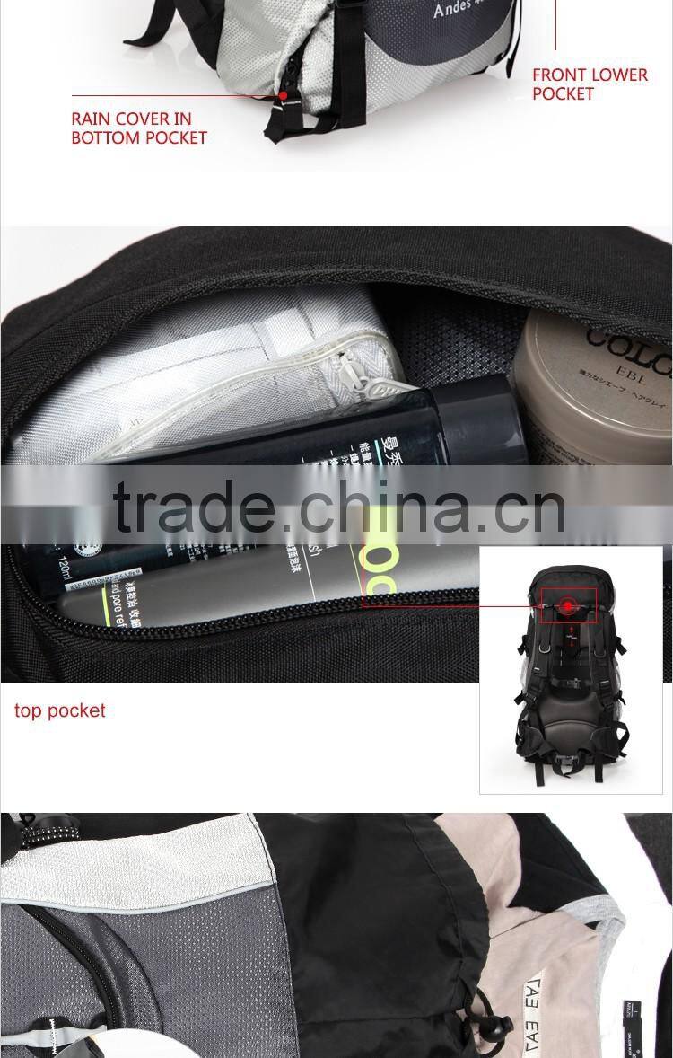 Waterproof polyester camping hiking backpack china