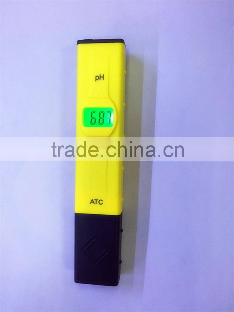 2016 high quality Pocket-size water ph meter back light
