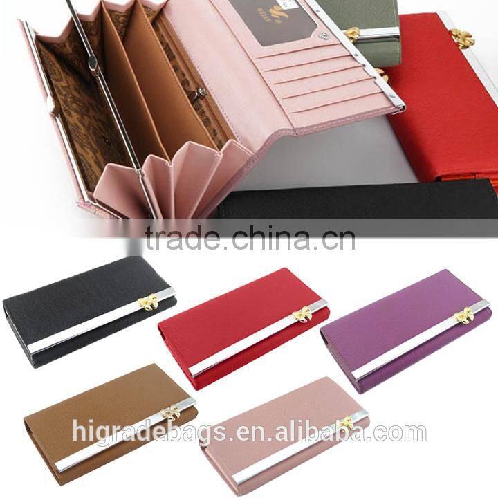 Fashion cheap leather plain wallet