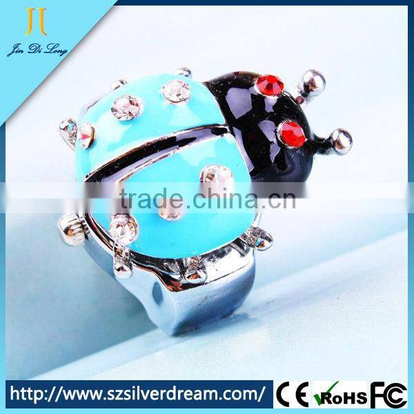 Fashion lovely scarab jewelry quartz finger lovely watch