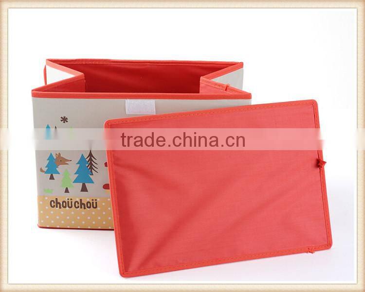 Cartoon printing oxford fabric collapsible toy storage box