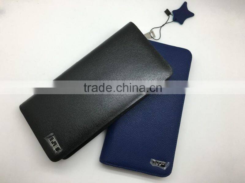 2016 high-end gift sets genuine leather wallet power bank