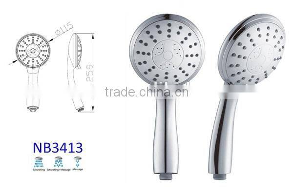 3 jets Plastic hand shower,Handheld 3 jets shower,3-jet hand-held shower