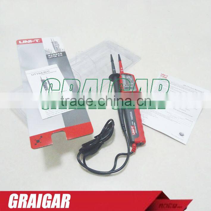 UNI-T UT15C Multi-function waterproof type Voltage Tester LED LCD display Continuity Detector Pen Meters Tester