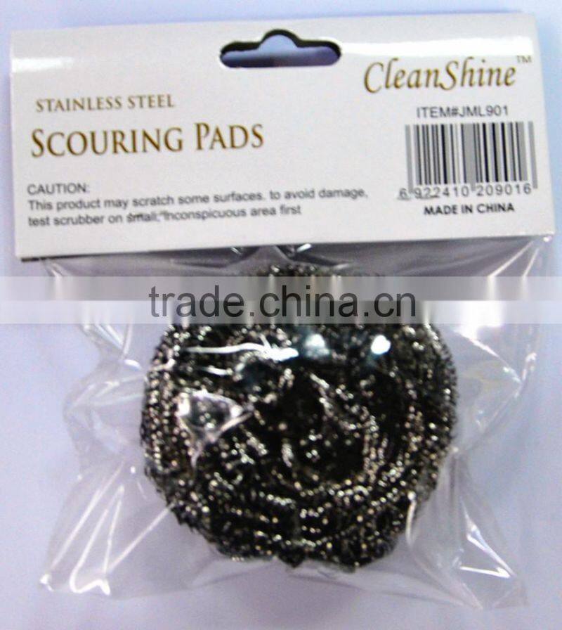 JML 1pcs/ set Hign Quality Stainless Steel Ball Steel Scourer with card packing