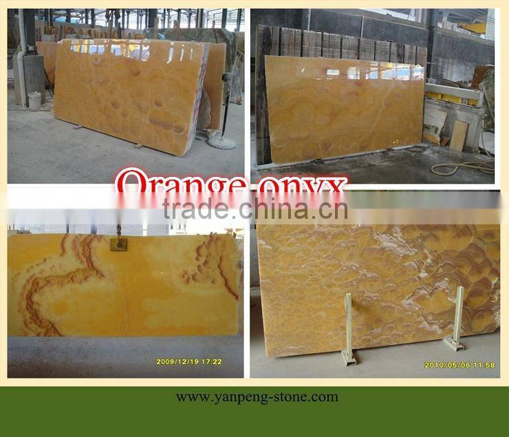 honey yellow orange onyx slab