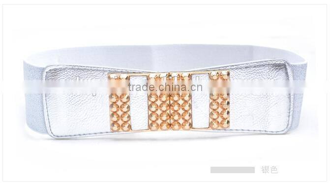 2014 Best fashion silver metal belt women fashion belt