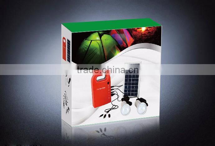 Compact Solar Home Lighting Kit 5W Panel Solar Energy Kit for House