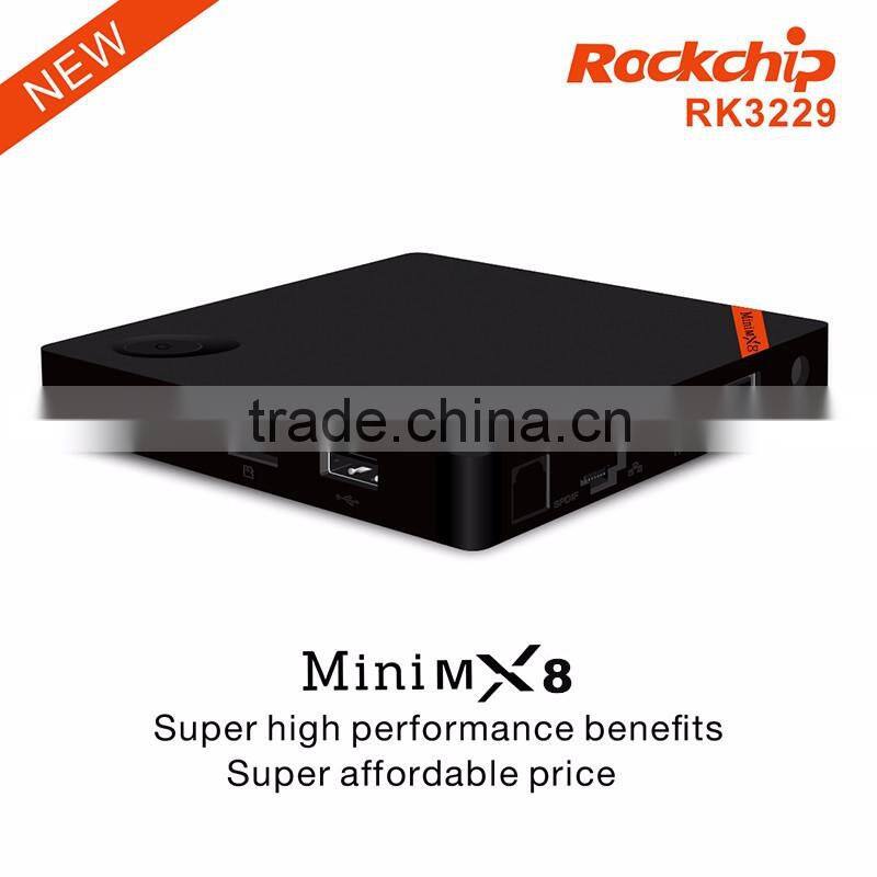 ott tv box kodi 15.2 preinstall mini mx8 android 4.4 mini mx8 android smart tv set top box