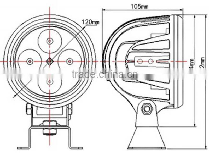 IP67 waterproof 40w energy saving led work lights round C REE led lamp
