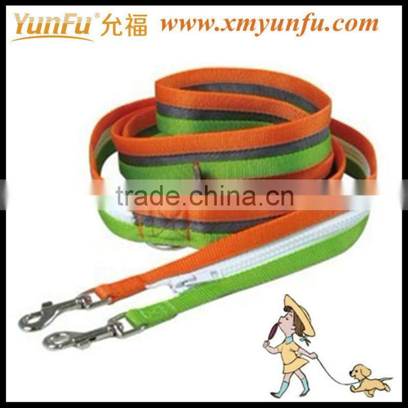 Fabric dog leash pet dog flexible leash with nylon material