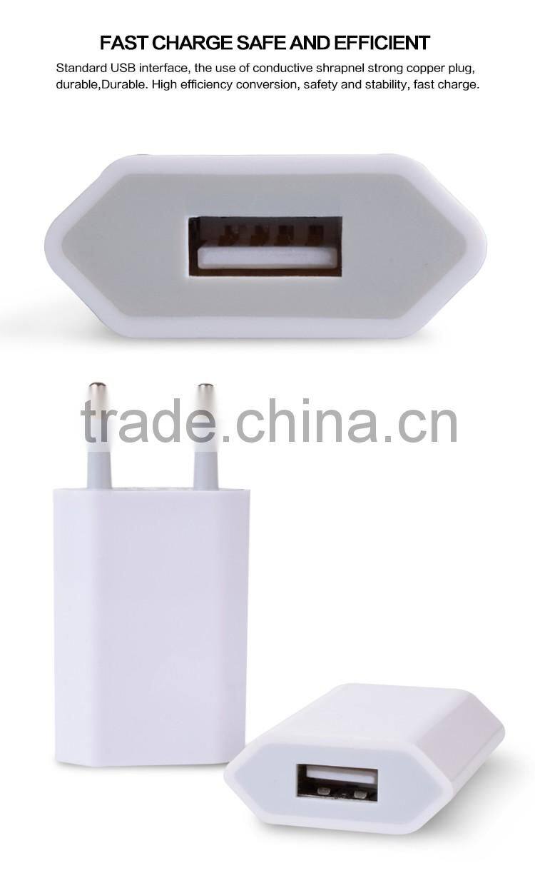 Promotional single port USB wall charger travel plug for mobile phone,tablet