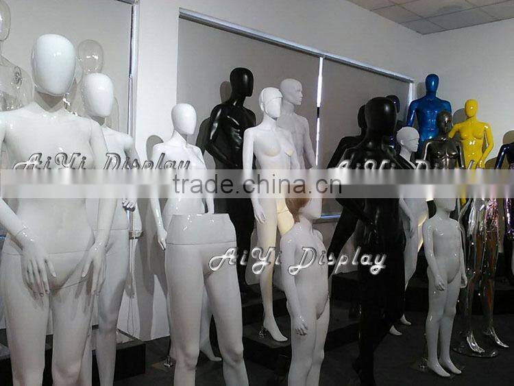 fashion form white glossy PP female wall decorations plastic 3/4 torso