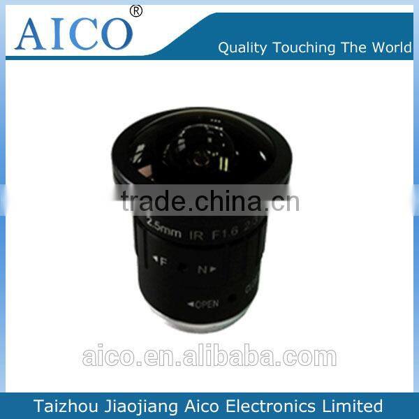 cn aico camera hd CCD/CMOS 1/3" f2.0 megapixel Non distortion 6 mm cctv cs mount lens