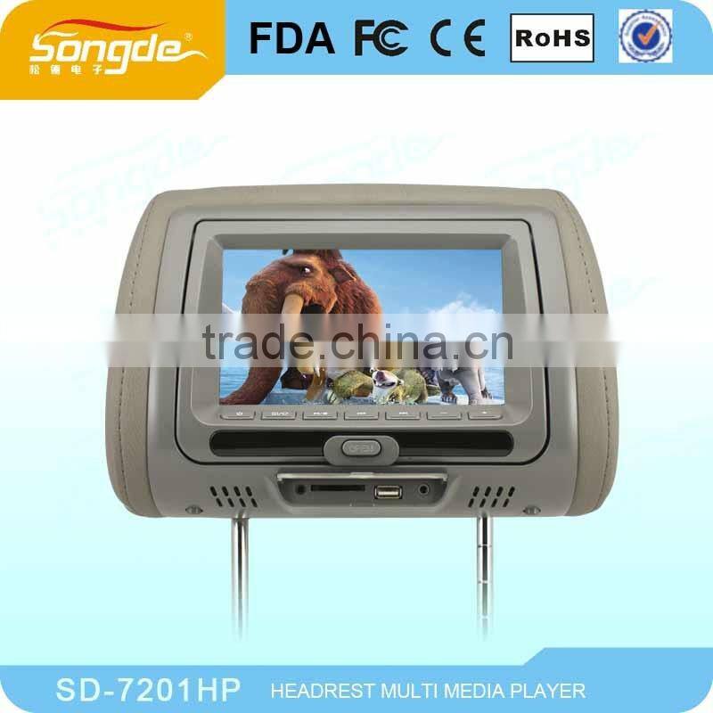 7inch/9inch Car Headrest Monitor with USB/SD Card and IR Transmitter Function