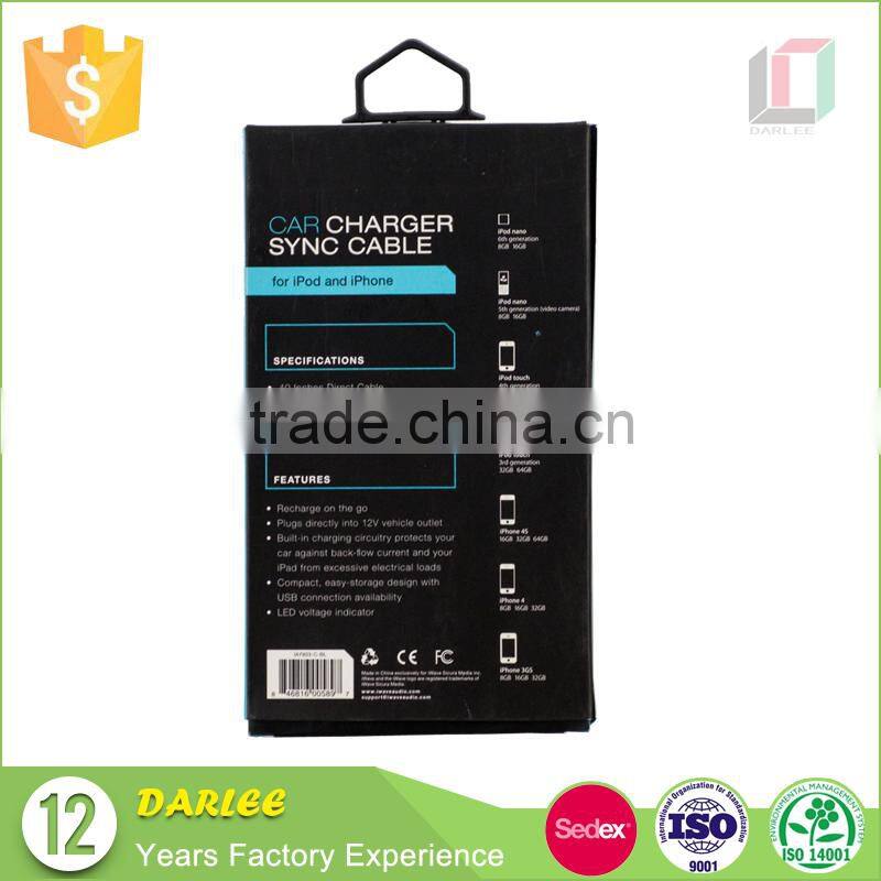 Suppliers hot sale blister window packaging box for mobile phone charger