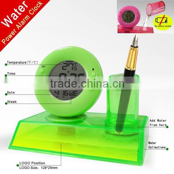 Cheap Water Powered Clock with pen holder