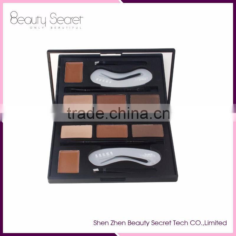 Hot Sale Private Label Eyebrow 4 color Eyebrow Kit with Eyebrow clip