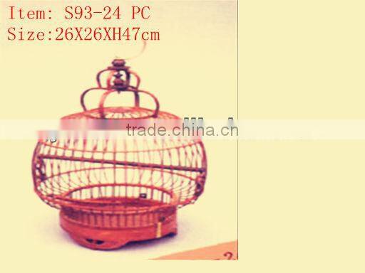 Outdoor unique wooden bamboo bird cage, hanging bamboo/wooden bird cage for hot sale