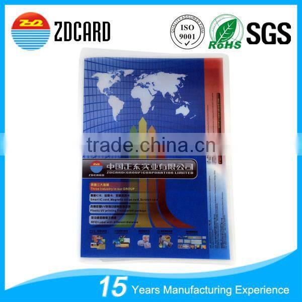 Customized A4 thick PP material plastic file folder