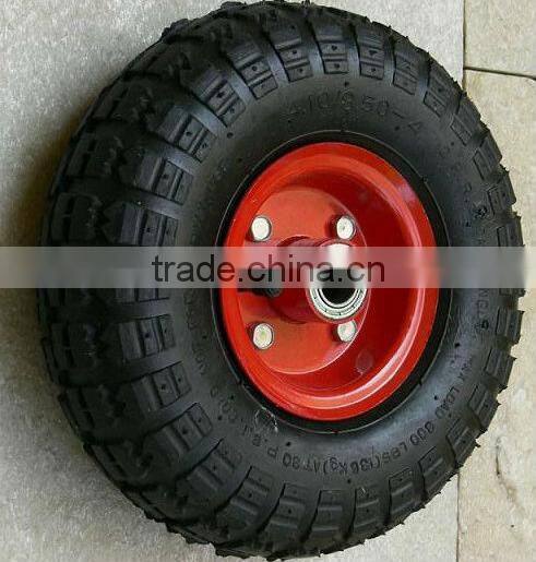 Pneumatic Small Trolley Wheel with Metal/Plastic Rim 3.00-4 3.50-4 5.00-6 3.50-8 4.00-8