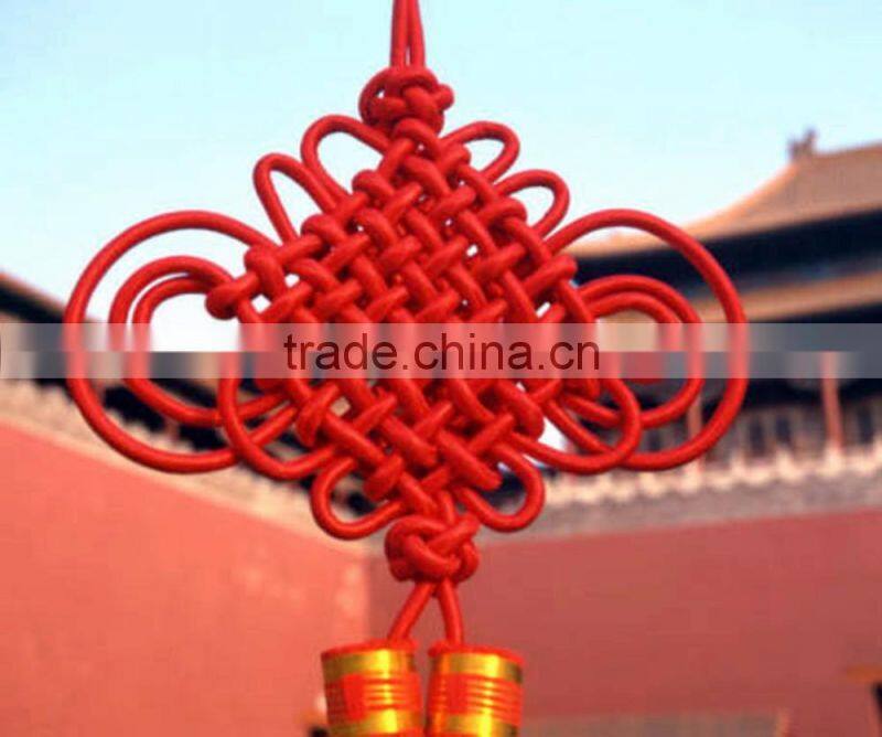 Red color Rat tail Cord Chinese/China Knot Rat-Tail Chinese Knot Satin Macrame Beading Jewelry stain silk cord