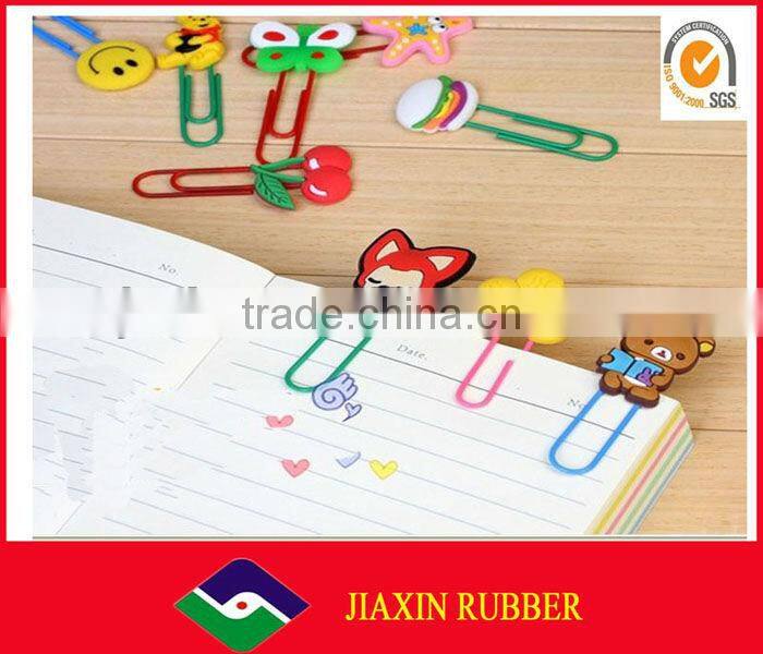 Colorful silicone/pvc bookmarks for christmas JX-10032
