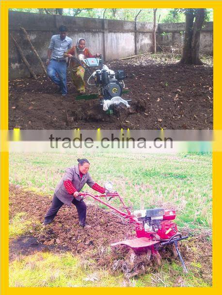 Reliable and durable Agriculture tool 6.5hp Portable hand rotavator with belt driving