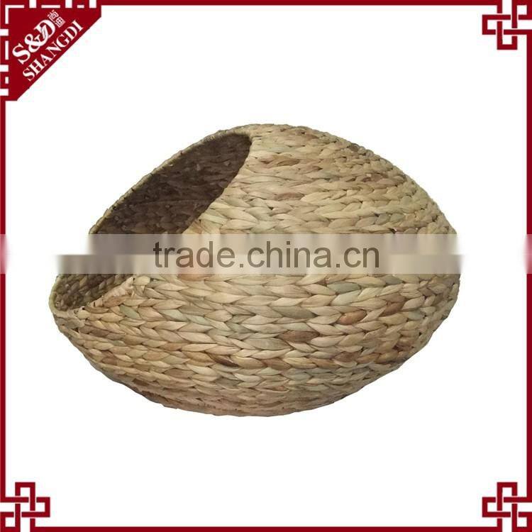 New egg shape natural water hyacinth woven pet bed / pet house
