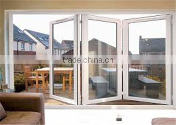 CE certificate new pattern insulating glass aluminium bi-folding window