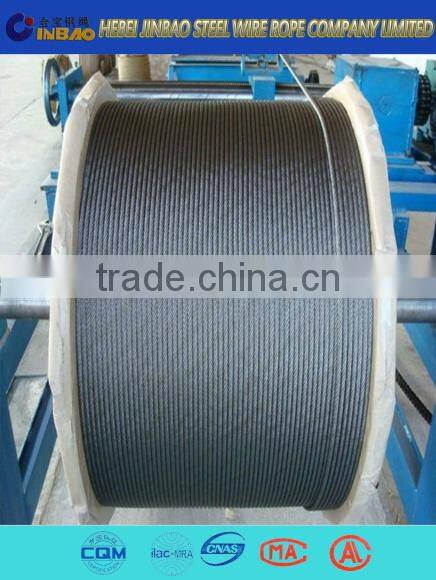 ASTM, GB, BS,DIN,JIS, AISI non-alloy steel wire rope ungalvanized