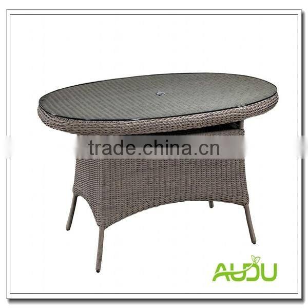 Audu Luxury Dining Table,180cm Oval Large Round Wicker Dining Table